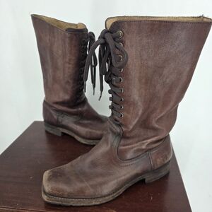 Vintage Women's Frye Lace Up Boots Size 7 1/2